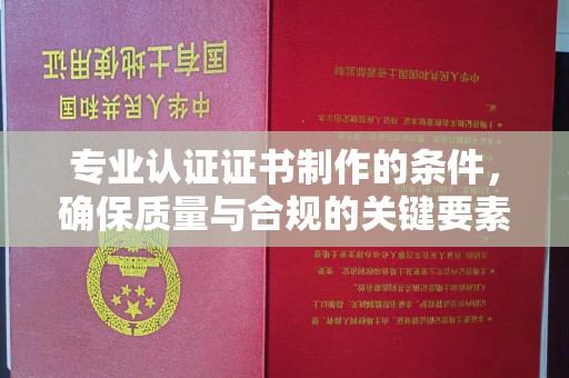 寿宁专业认证证书制作的条件，确保质量与合规的关键要素
